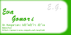 eva gomori business card
